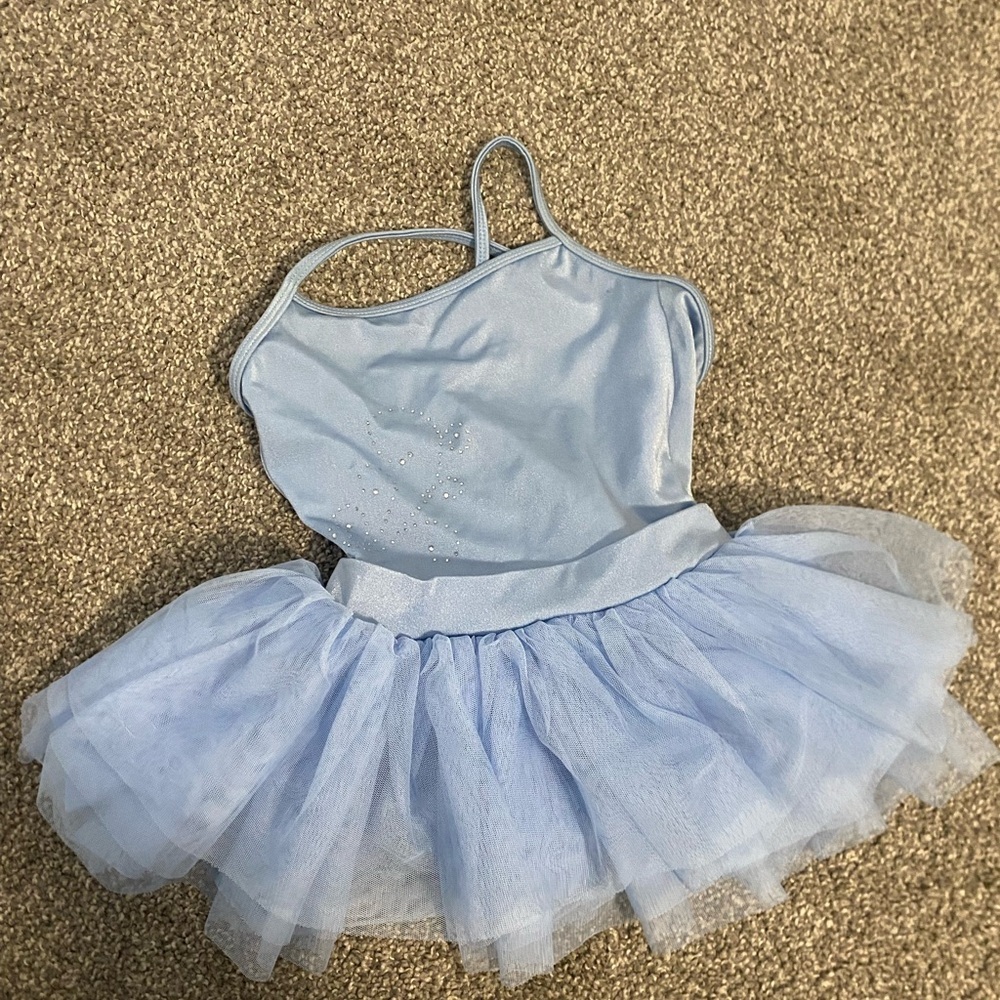 Mirella Dancewear Leotard Blue Tank Tutu Ballet Dress‎ Girls Size 4-6